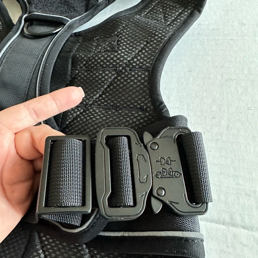 Tactical Dog Harness. No Pull Adjustable Easy to Control Pet Harness with Handle